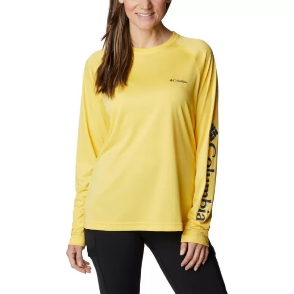 imageColumbia Womens Fork Stream Long Sleeve ShirtSun GlowNocturnal Logo