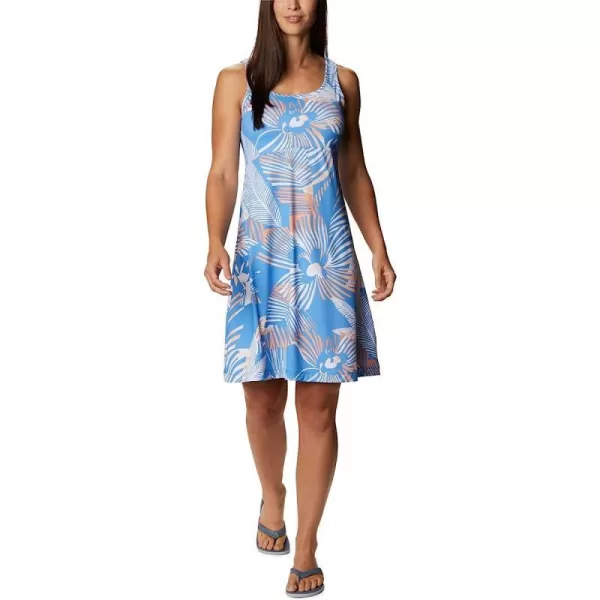 Harbor Blue Stencil Hibiscus Print