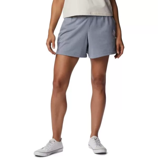 imageColumbia Womens Logo Iii French Terry ShortLight Grey HeatherWhite Logo