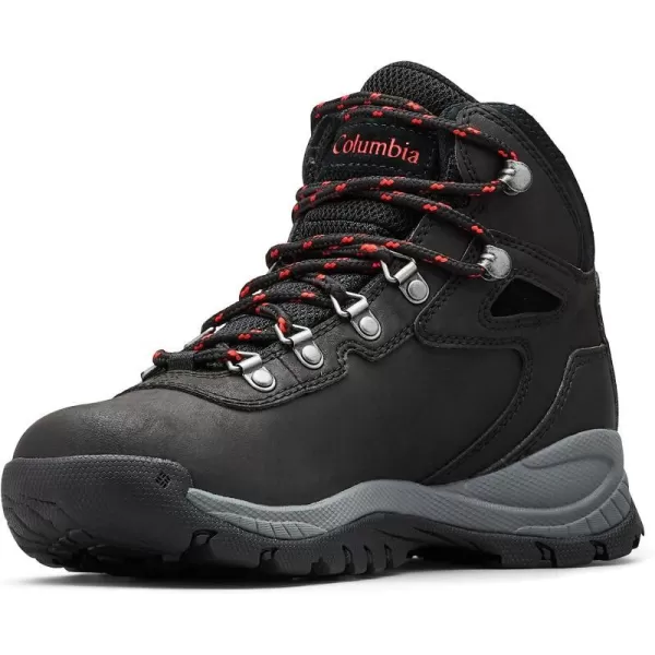 imageColumbia Womens Newton Ridge Lightweight Waterproof Shoe Hiking BootBlack Poppy Red