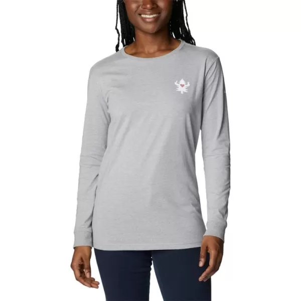 imageColumbia Womens North Cascades Back Graphic Long Sleeve TeeColumbia Grey HeatherAnyone amp Everyone