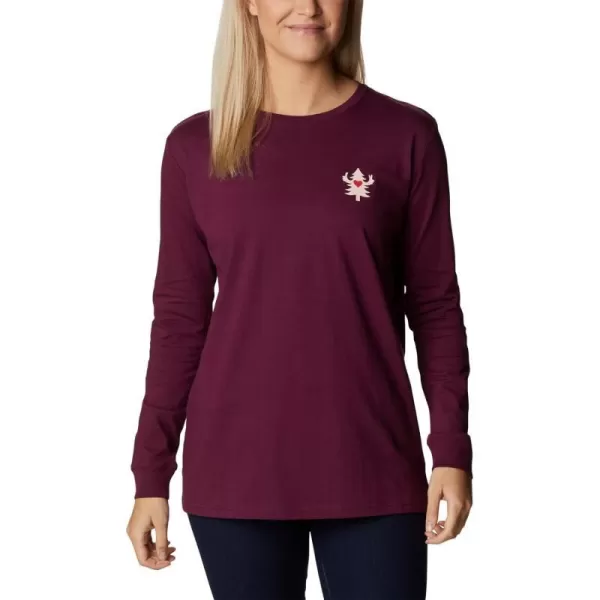 imageColumbia Womens North Cascades Back Graphic Long Sleeve TeeMarionberryAnyone  Everyone