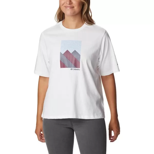 imageColumbia Womens North Cascades Graphic Short Sleeve TeeWhiteStarry Peaks Graphic