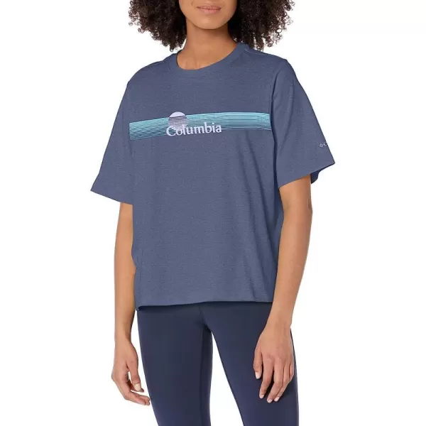imageColumbia Womens North Cascades Relaxed TeeNocturnalInverted Brand Graphic