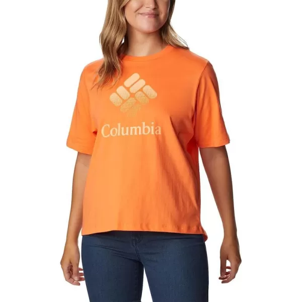 imageColumbia Womens North Cascades Relaxed TeeSunset OrangeCsc Stacked Gradient Grx