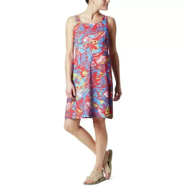 imageColumbia Womens PFG Freezer III DressBright Red Shade Leaves Print