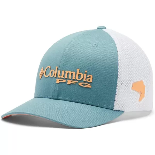 imageColumbia Womens PFG Logo Mesh Ball CapHigh CrownStorm Bright Nectar Bass
