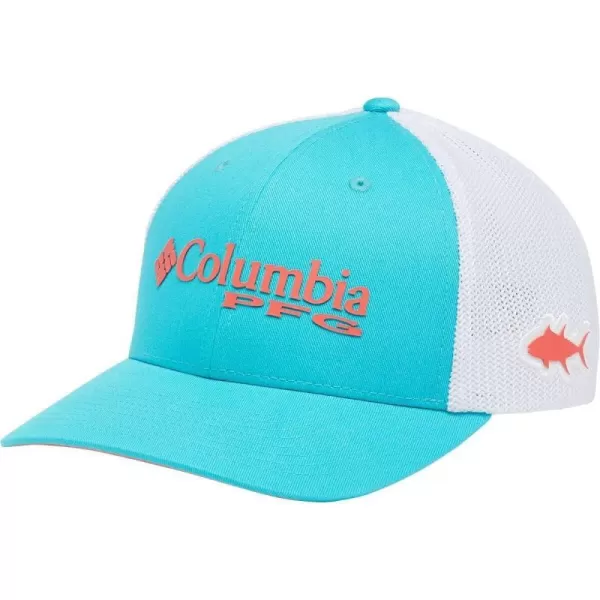 imageColumbia Womens PFG Logo Mesh Ball CapOcean TealCorange
