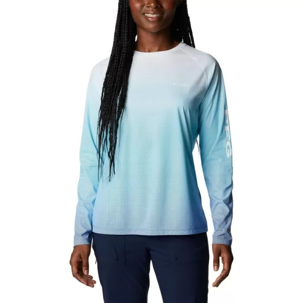 imageColumbia Womens Printed Tidal Deflector Long SleeveAtollBlue Macaw Gradient