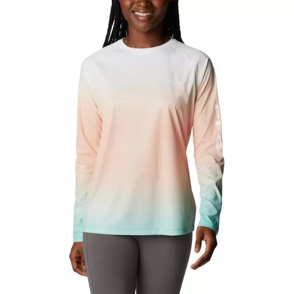 imageColumbia Womens Printed Tidal Deflector Long SleeveBright NectarElectric Turquoise Gradient