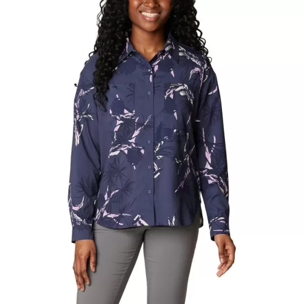 imageColumbia Womens Silver Ridge Utility Patterned Long Sleeve ShirtNocturnal Pinecones