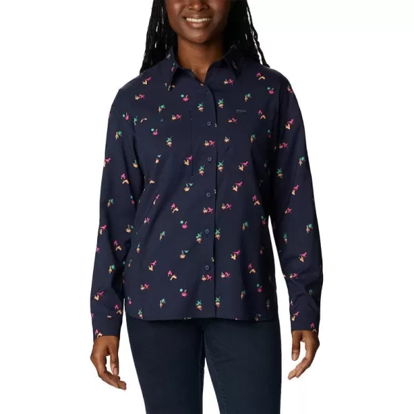 imageColumbia Womens Silver Ridge Utility Patterned Long Sleeve ShirtNocturnalBaja Blitz