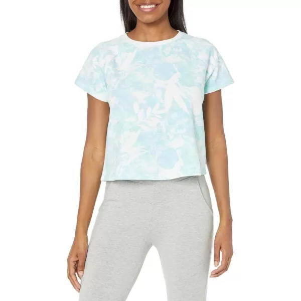 imageColumbia Womens Slack Water French Terry Short Sleeve ShirtSpring Blue Skydye