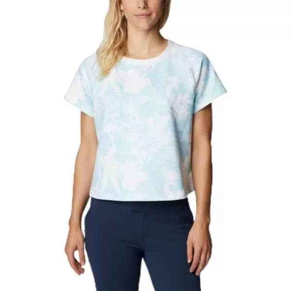imageColumbia Womens Slack Water French Terry Short Sleeve ShirtWhite Skydye