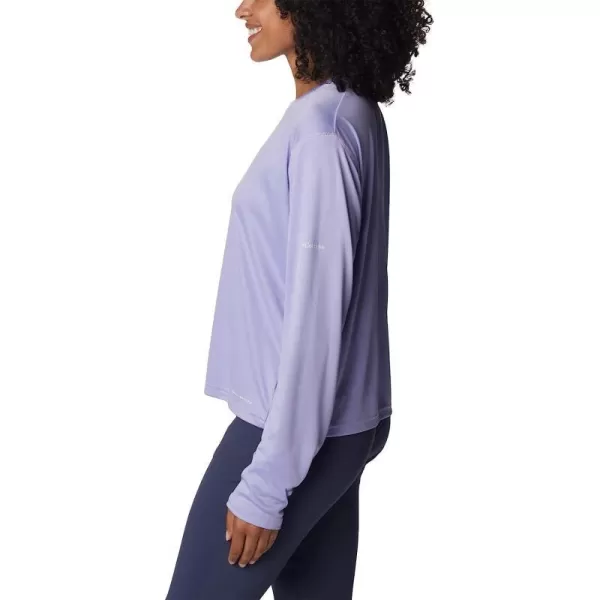 imageColumbia Womens Summerdry Graphic Long Sleeve TeeFrosted PurpleCsc Split Leaves Graphic
