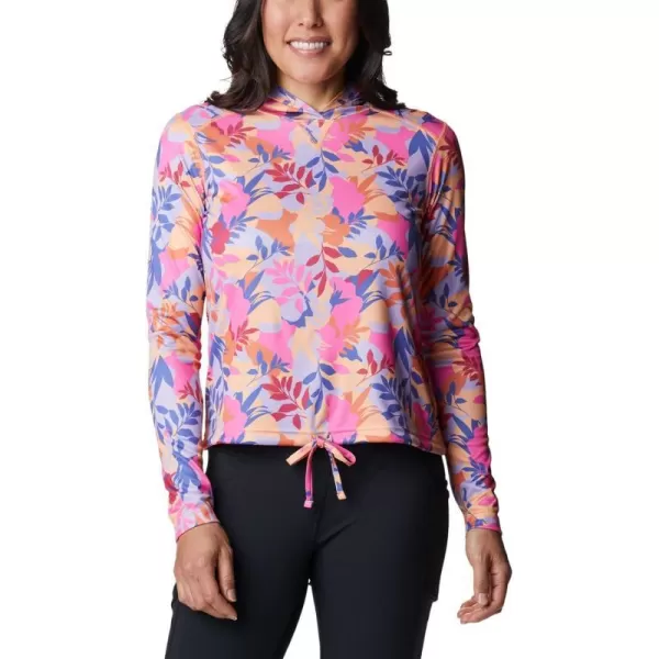 imageColumbia Womens Summerdry Long Sleeve Printed HoodieWild GeraniumFloriated