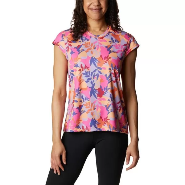 imageColumbia Womens Summerdry Short Sleeve Printed TeeWild GeraniumFloriated