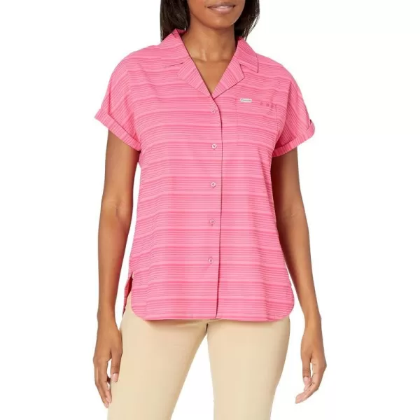 imageColumbia Womens Sun Drifter Woven Short SleeveUltra Pink Stripe