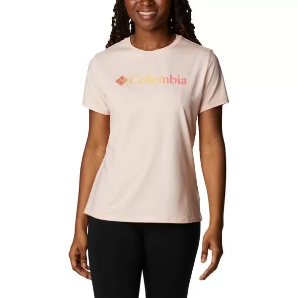 imageColumbia Womens Sun Trek Short Sleeve Graphic TeePeach Blossom HeatherCsc Gradient