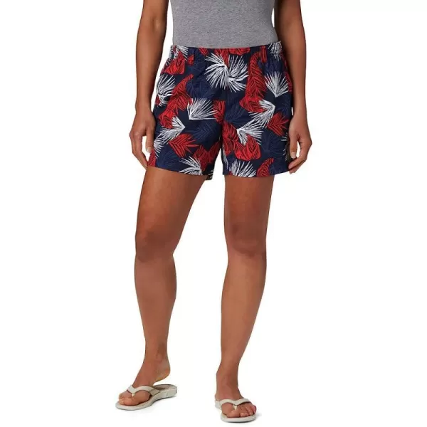 imageColumbia Womens Super Backcast Water ShortCollegiate Navy Feathery Leaves Print