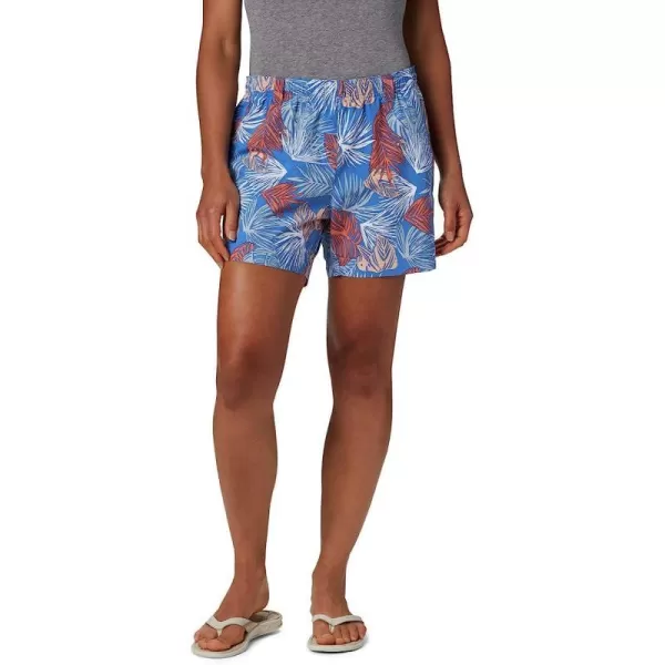 imageColumbia Womens Super Backcast Water ShortStormy Blue Feathery Leaves Print