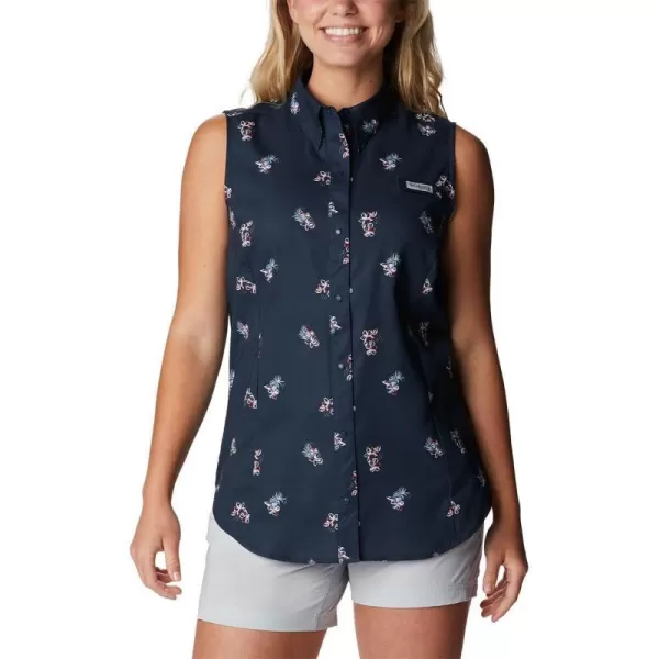 imageColumbia Womens Super Tamiami Sleeveless ShirtCollegiate Navy Bouquet Foray