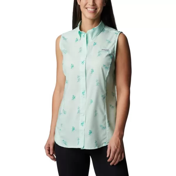 imageColumbia Womens Super Tamiami Sleeveless ShirtGullfoss Green Bouquet Foray