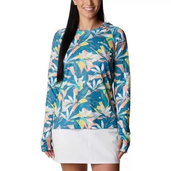 imageColumbia Womens Super Tidal Tee HoodieElectric Turquoise Hidden Paradise