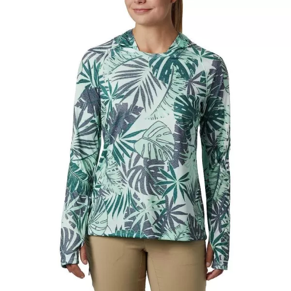 imageColumbia Womens Super Tidal Tee HoodieNew Mint Tropical Print