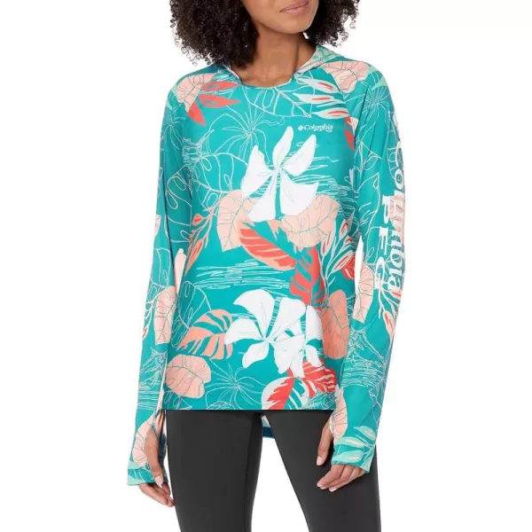 imageColumbia Womens Super Tidal Tee HoodieOcean Teal Tropamix Fish