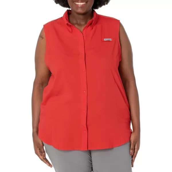 imageColumbia Womens Tamiami Sleeveless ShirtRed Hibiscus