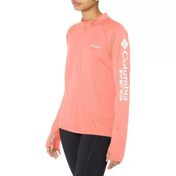 imageColumbia Womens Tidal Tee 14 ZipLight CoralWhite Logo