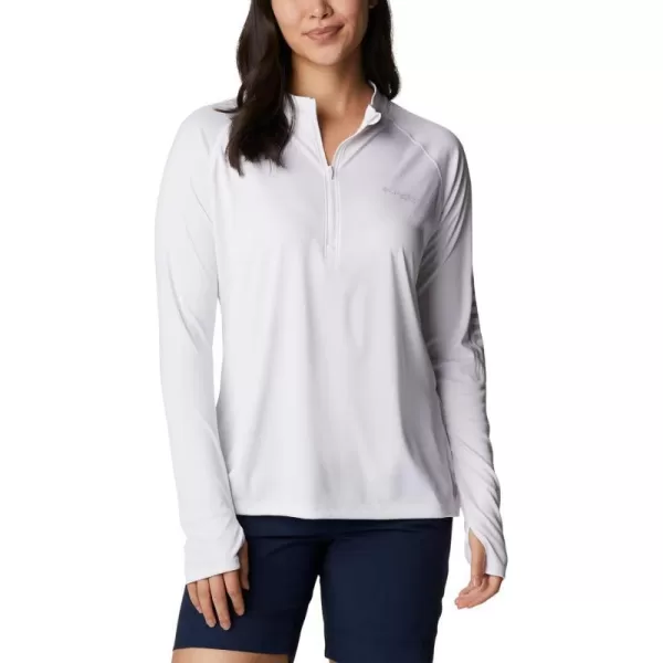 imageColumbia Womens Tidal Tee 14 ZipWhiteCirrus Grey Logo