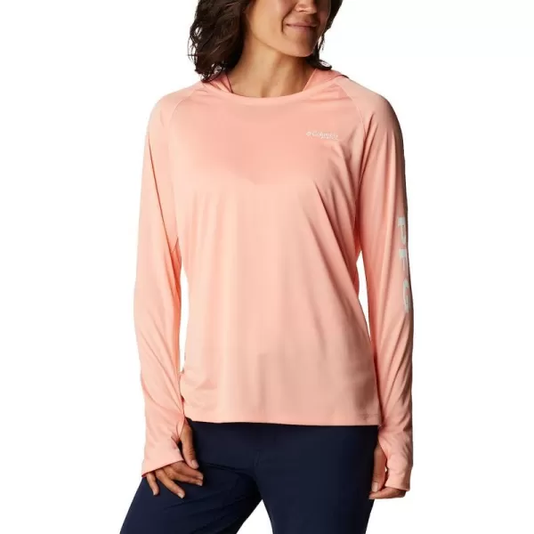 imageColumbia Womens Tidal Tee Heather HoodieTiki Pink HeatherWhite Logo