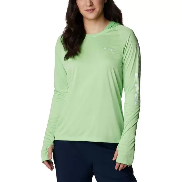 imageColumbia Womens Tidal Tee HoodieLime GlowWhite Logo
