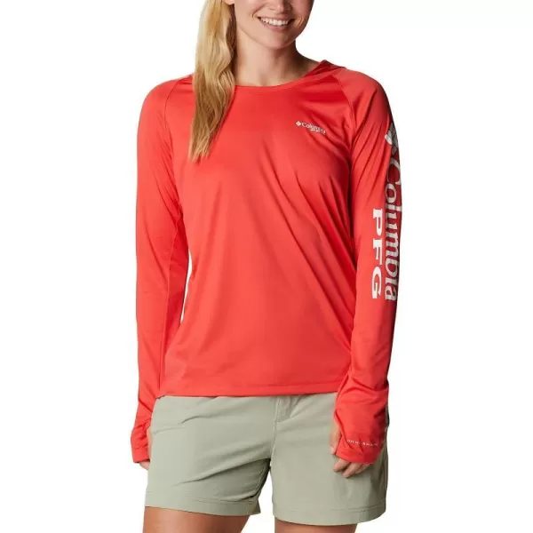 imageColumbia Womens Tidal Tee HoodieRed HibiscusWhite Logo