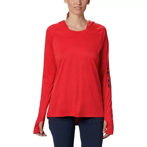 imageColumbia Womens Tidal Tee HoodieRed LilyCollegiate Navy Logo