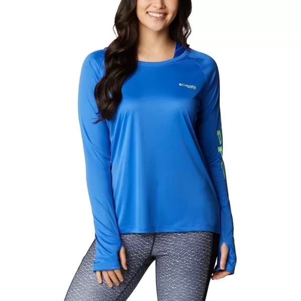 imageColumbia Womens Tidal Tee HoodieVivid BlueLime Glow