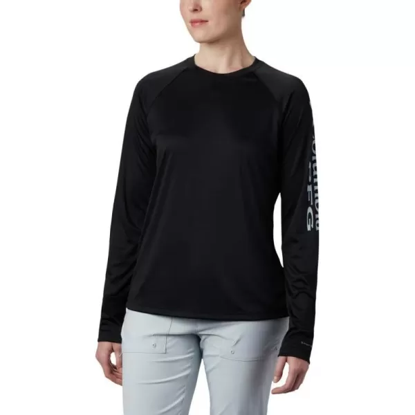 imageColumbia Womens Tidal Tee Ii Long SleeveBlack Cirrus Grey Logo