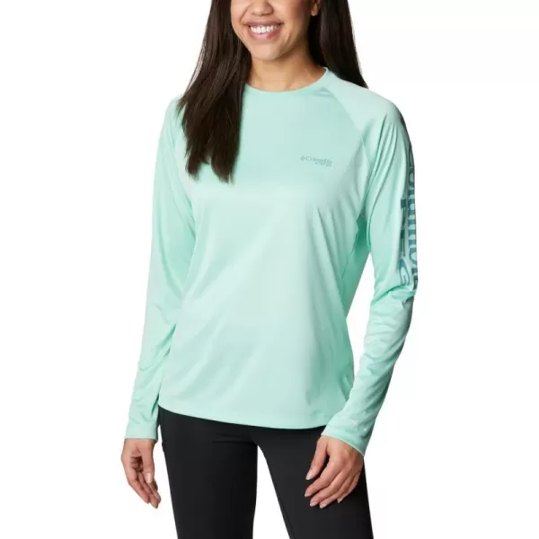 imageColumbia Womens Tidal Tee Ii Long SleeveMint Cay Tranquil Teal Logo