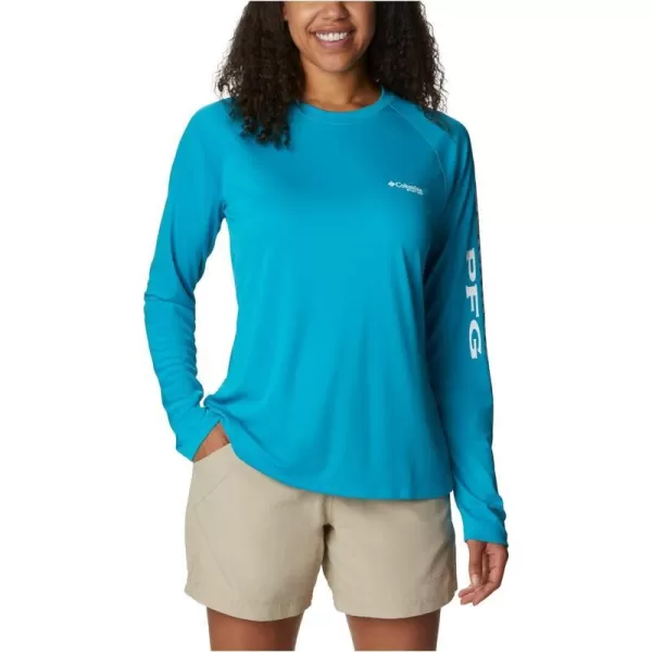 imageColumbia Womens Tidal Tee Ii Long SleeveOcean TealWhite Logo