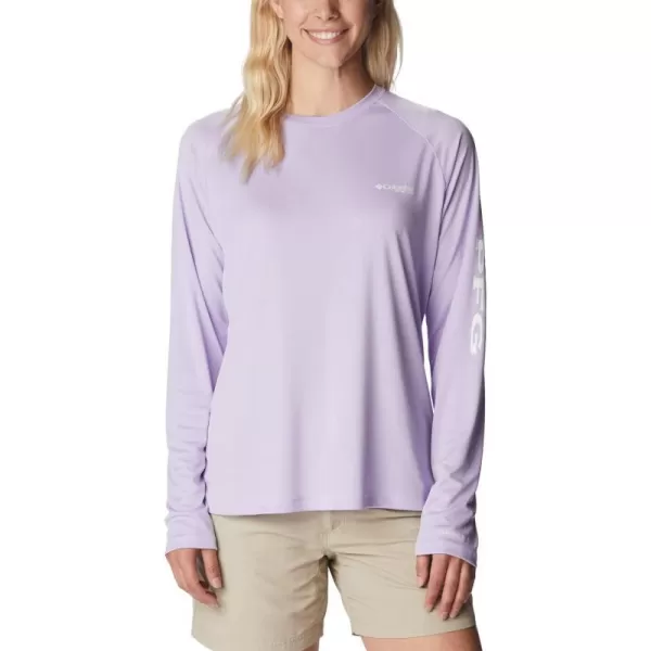 imageColumbia Womens Tidal Tee Ii Long SleeveSoft VioletWhite Logo