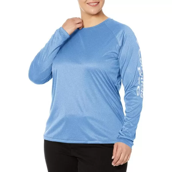imageColumbia Womens Tidal Tee Ii Long SleeveStormy Blue HeatherWhite Logo