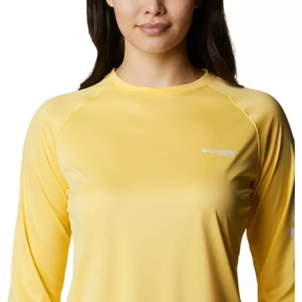 imageColumbia Womens Tidal Tee Ii Long SleeveSunlit HeatherWhite Logo