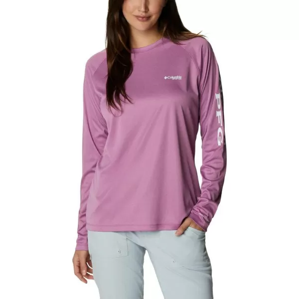 imageColumbia Womens Tidal Tee Ii Long SleeveWild Fuchsia HeatherWhite