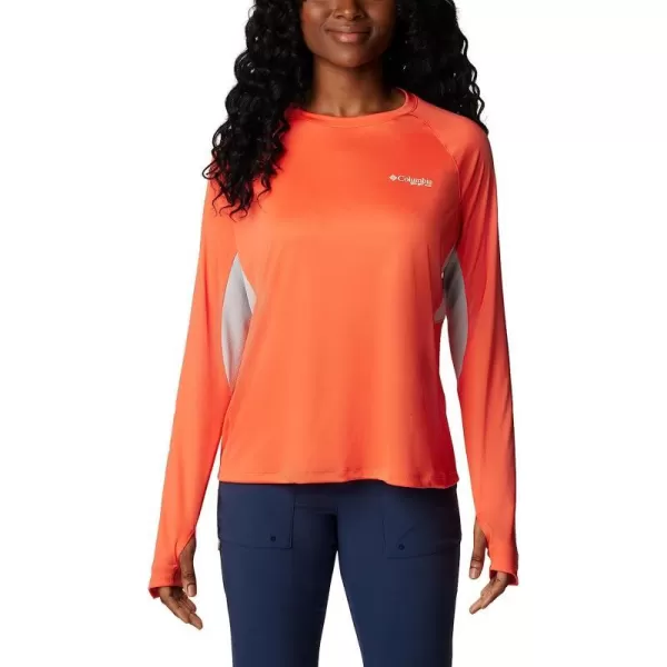 imageColumbia Womens Tidal Tee Vent Long SleeveCorangeWhite Logo