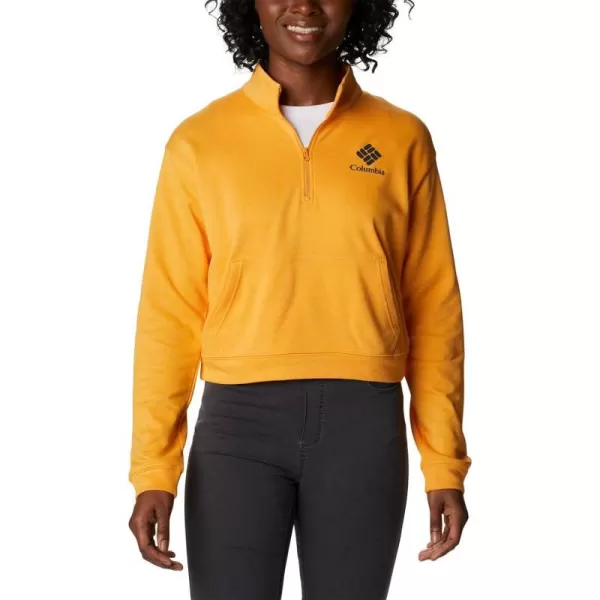 imageColumbia Womens Trek French Terry Half ZipMango HeatherStacked Gem