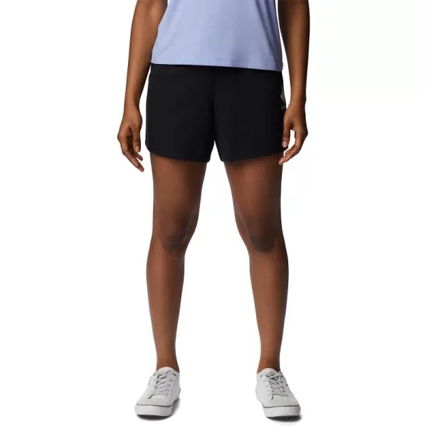 imageColumbia Womens Trek French Terry ShortBlackWhite Stacked Logo
