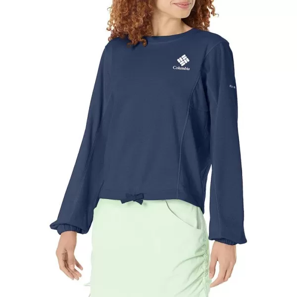 imageColumbia Womens Trek Seasonal Ft CrewCollegiate NavyWhite Csc Stacked Logo