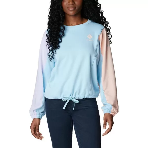 imageColumbia Womens Trek Seasonal Ft CrewSpring BluePeach Blsm Csc Stacked Logo